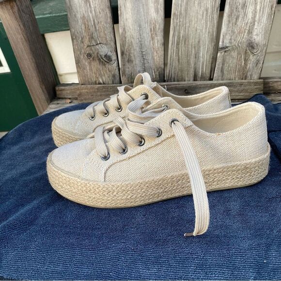 Women's Canvas Espadrille Sneakers size 7.5 NEW - Picture 5 of 6